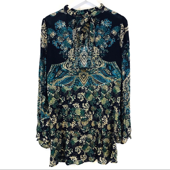 NWT Free People Lady Luck Print Tunic. Size Large. - Picture 2 of 8